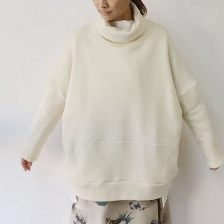 **再入荷** Linenya リネンヤ　ボリュームネックプルオーバー　#アイボリー　【送料無料】