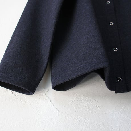 **再入荷** Linenya リネンヤ　ドットボタンフリルカーデ　#ネイビー、エンジ　【送料無料】
