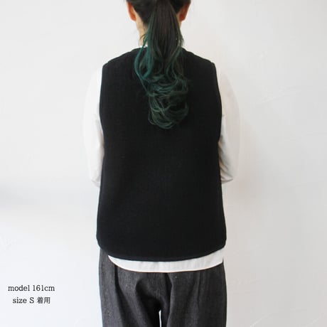 ASEEDONCLOUD アシードンクラウド　Kigansai wool fleece vest #black 【送料無料】