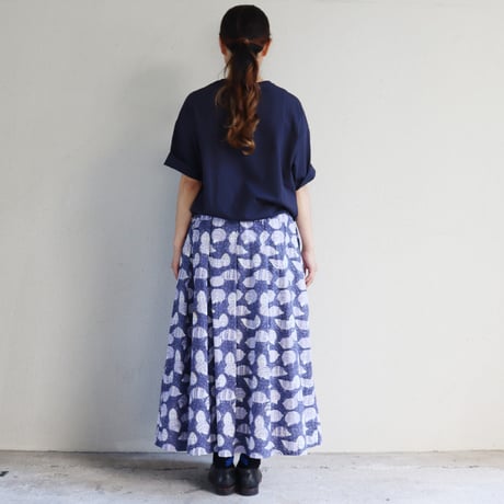 LILOU+LILY　Hedgehog  Tuck Skirt　ハリネズミタックスカート　#グレー、グリーン、パープル