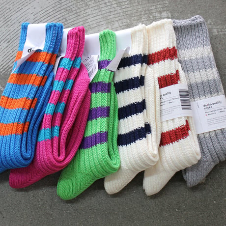 decka Quality Socks デカソックス　Stripes Heavyweight Socks