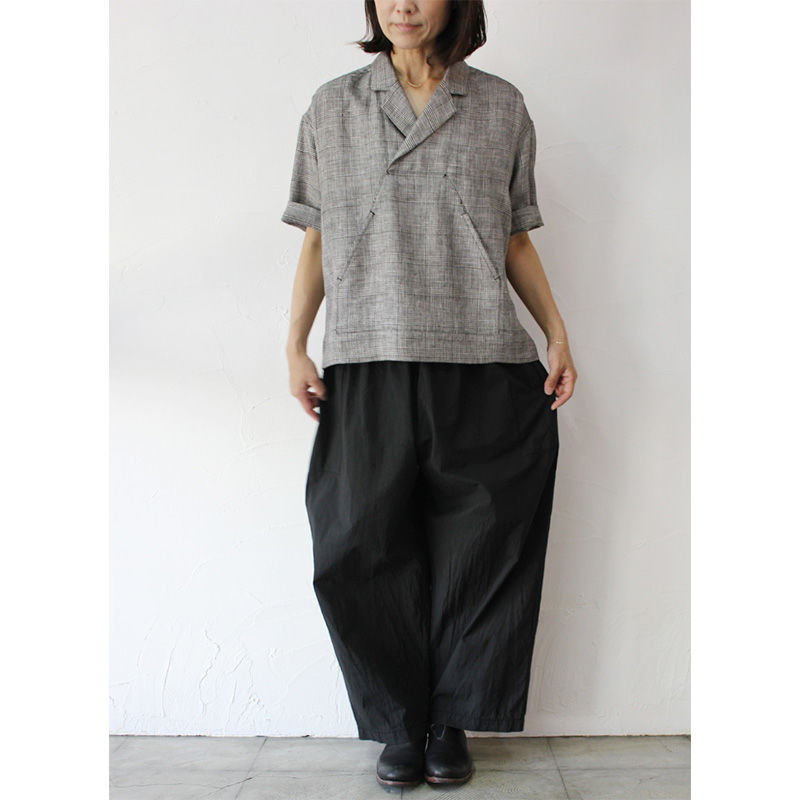 homspun ホームスパン バルキーシーチングウエストゴムパンツ