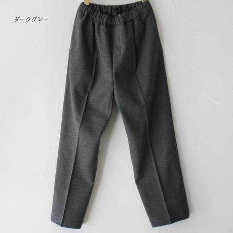 TRAVAIL MANUEL トラバイユマニュアル　T/Rツイルチェック裏起毛１タックスラックス
