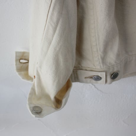 **再入荷** atelier naruse アトリエナルセ cotton denim no collar jacket コットンデニム ノーカラージャケット #インディゴ、生成り