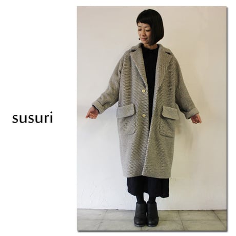 susuri ススリ　ボートコート　#ベージュ　【送料無料】