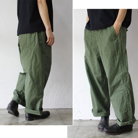 **またまた再入荷** sasanqua by trees サザンカ　US ARMY FATIGUE PANTS ファティーグパンツ　#オリーブ、ベージュ、ブラック　【送料無料】