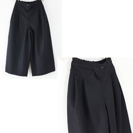 **再々入荷** homspun ホームスパン　ソフトフラノ２タックパンツ　#ネイビー、カーキ　【送料無料】