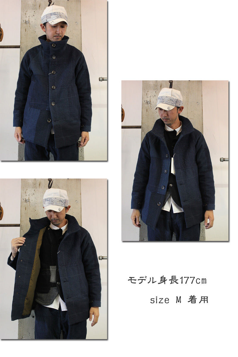 レア物！FUNSET OF ART　インディゴ染　アムンゼンスモックコート レア物！FUNSET OF ART インディゴ染 アムンゼンスモックコート