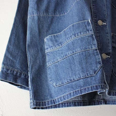 sasanqua by trees サザンカバイツリーズ　10.5オンスネップデニムカバーオール　#3year wash