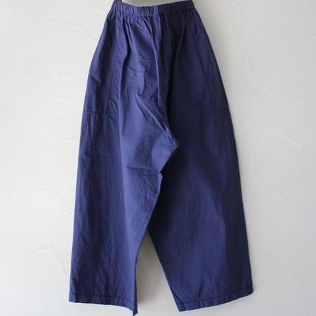 **再入荷**　homspun ホームスパン　バルキーシーチング薄手ギャザーパンツ　#ブルー、グレー、ピンク