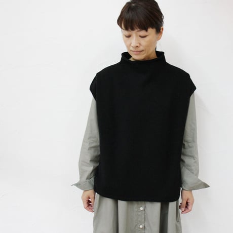 maomade マオメイド　エアーヤーンモックネックベスト　#ブラウン、レッド、ネイビー、ブラック