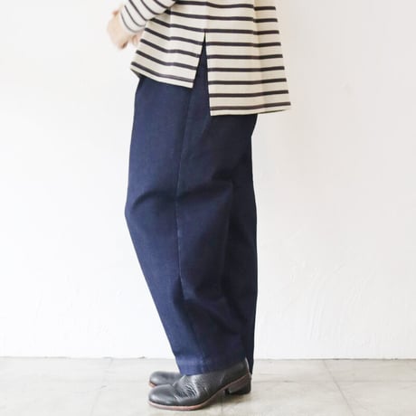 TRAVAIL MANUEL トラバイユマニュアル　T/Cデニムズートパンツ　#インディゴ　【送料無料】
