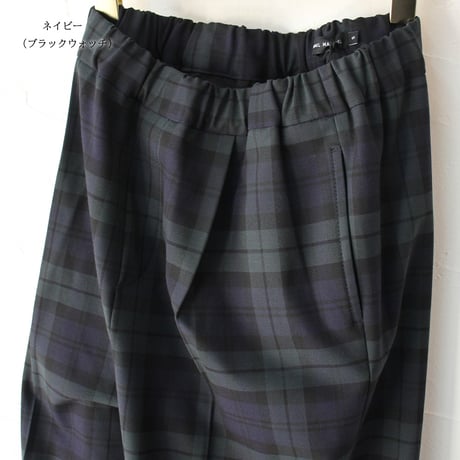 TRAVAIL MANUEL トラバイユマニュアル　T/Rツイルチェック裏起毛１タックスラックス