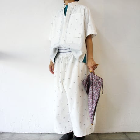 ASEEDONCLOUD アシードンクラウド companion dog print shokuonshitsu workshirts #off white