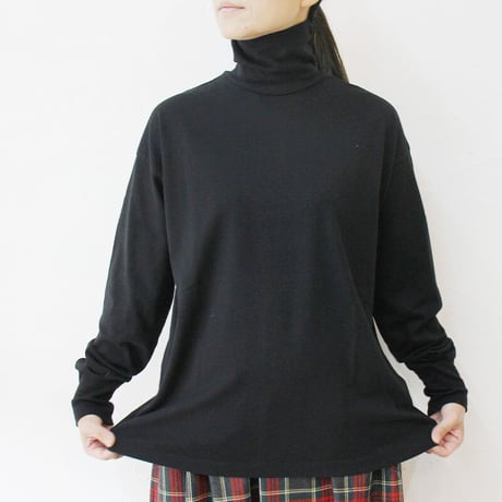 homspun ホームスパン　40/2天竺タートルプルオーバー　#ピンク、ブラック