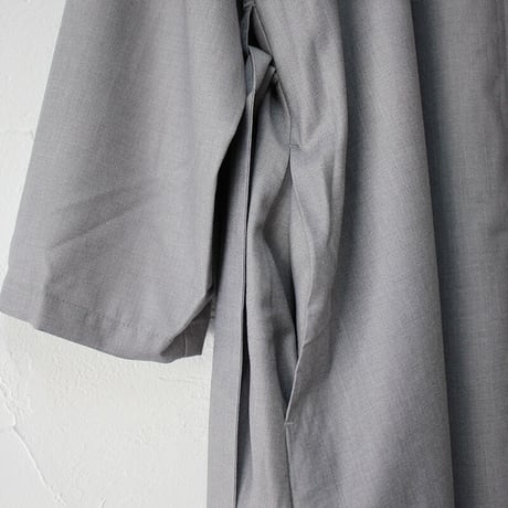 amne アンヌ　GABARDINE dress coat ギャバジンドレスコート　#グレー　【送料無料】