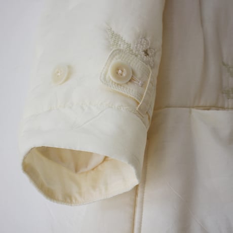 ASEEDONCLOUD アシードンクラウド　Sankayo embroidery quilt Laboratory coat #Ivory  【送料無料】