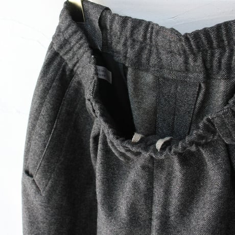 atelier naruse アトリエナルセ furano wool wide pants  #杢ブラック　【送料無料】