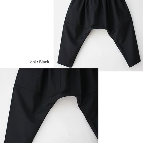 **またまたブラックのみですが再入荷** homspun ホームスパン　ウールトロピカルクロスギャザーパンツ　♯チャコール、ブラック　【送料無料】