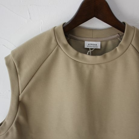 ARTE POVERA アルテポーヴェラ　ポンチ裏起毛ベスト　#ベージュ