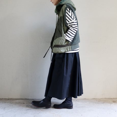 ARTE POVERA アルテポーヴェラ　チェコキルトRE-ARMEE MIXフードベスト　#オリーブMIX　【送料無料】