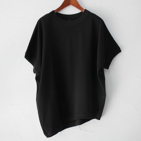 TRAVAIL MANUEL トラバイユマニュアル　ギザ天竺バインダーアシメTシャツ　#WHITE , BLACK , ST-BLUE