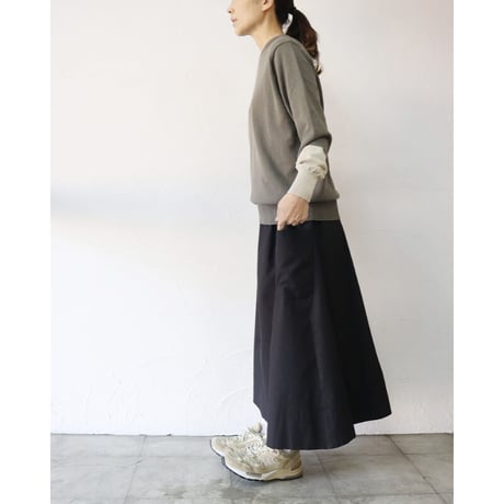 atelier naruse アトリエナルセ 　コットンニットバイカラースリーブ　cotton knit bicolor sleeve