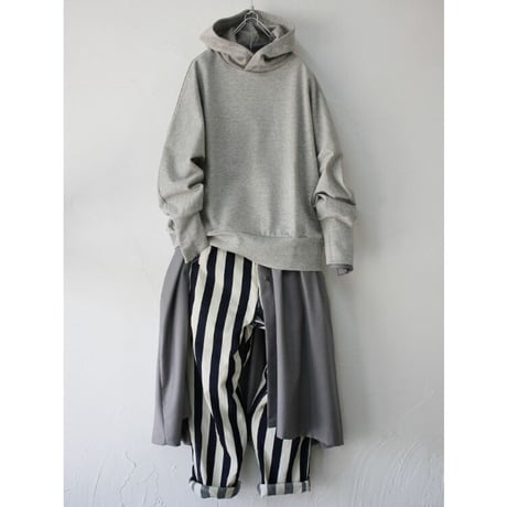 **再入荷** Linenya リネンヤ　コットンライトスウェットドルマンパーカー　#TOPグレー