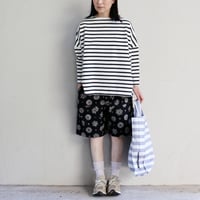 FUNSET OF ART ファンセットオブアート　紋抜染ダブルニーショートパンツ　#ブラック　【送料無料】