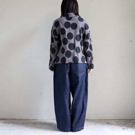atelier naruse アトリエナルセ　コットンカットソーブラウス　cotton cut&sewn blouse～mizutama～