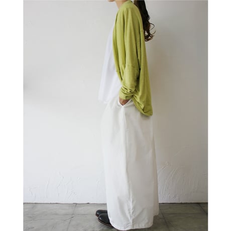 TRAVAIL MANUEL トラバイユマニュアル　リネン天竺ボレロカーディガン　#イエロー