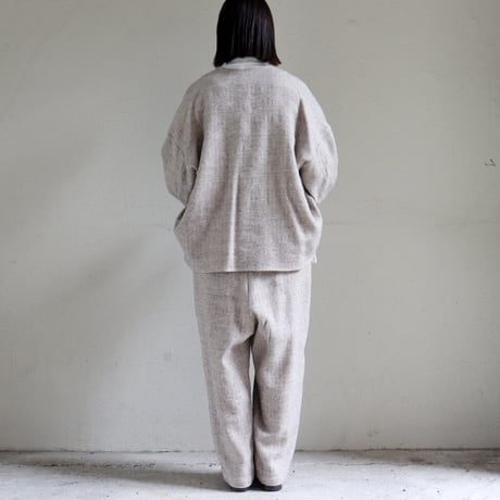 atelier naruse アトリエナルセ　シェットランドウールリネンスモック　shetland wool linen smock　【送料無料】