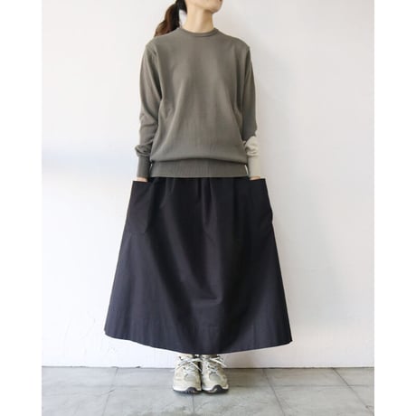 atelier naruse アトリエナルセ 　コットンニットバイカラースリーブ　cotton knit bicolor sleeve