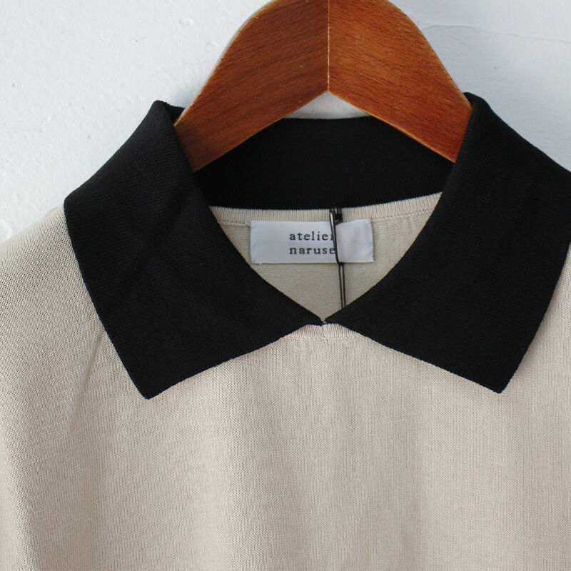 再入荷** atelier naruse アトリエナルセ コットン衿付きニット｜cott