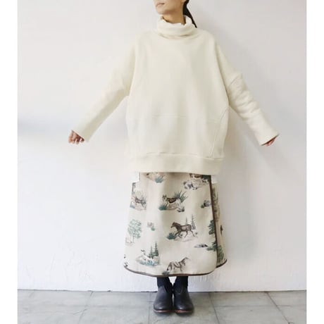 **再入荷** Linenya リネンヤ　ボリュームネックプルオーバー　#アイボリー　【送料無料】
