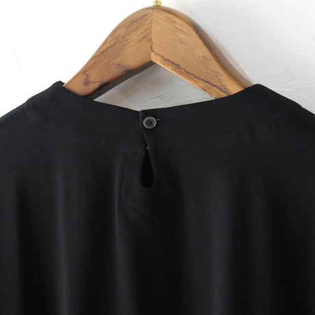 **再入荷** atelier naruse アトリエナルセ　コットンカットソーコクーンワンピース　#ネイビーブルー、ブラック　【送料無料】