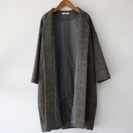 atelier naruse アトリエナルセ　ハリスツィードウールコクーンコート Harris Tweed wool cocoon coat