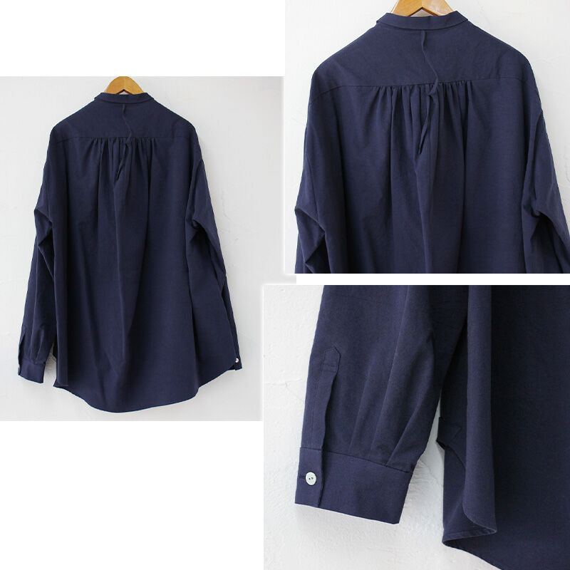 SUSURI ススリ ヘムレンシャツ #predawn blue 【送料無料