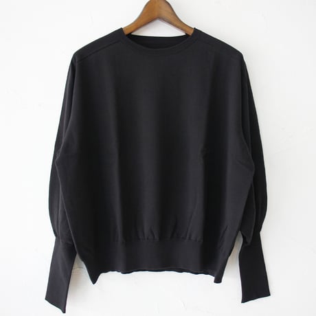 **再入荷** Linenya リネンヤ　as it is.  コットンバルーンスリーブニット　#ブラック