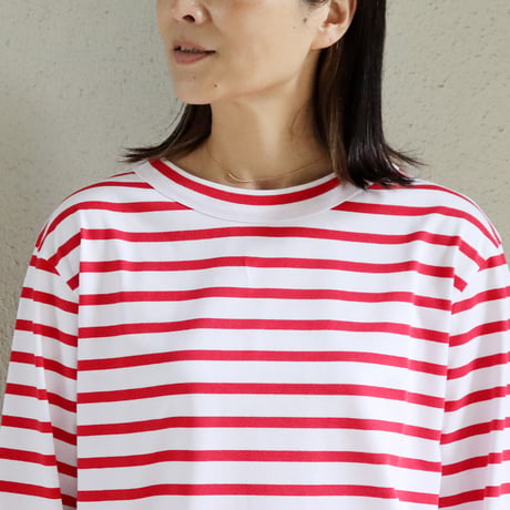 atelier naruse アトリエナルセ　コットンボーダーカットソー（長袖）　cotton border cut&sewn ～+homme～