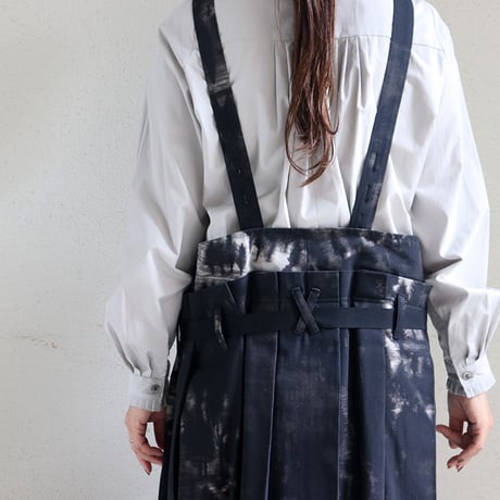 ASEEDONCLOUD アシードンクラウド　Fog forest denim Sankayo apron dress #black