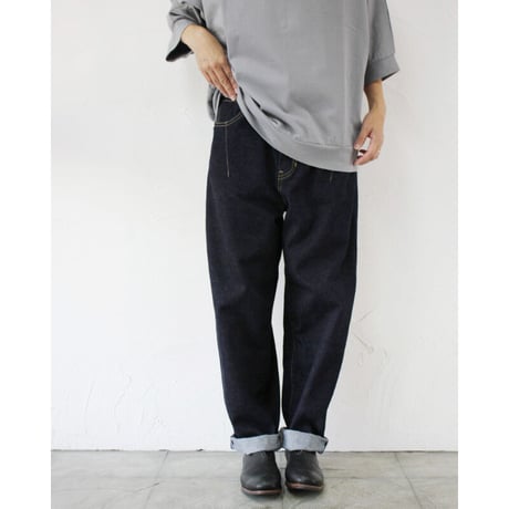 sasanqua by trees サザンカバイツリーズ　high rise loose taperd denim　ハイライズルーズテーパードデニム  #ivory , one wash