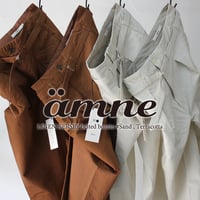 amne アンヌ　LINEN KERSEY belted bonito #Sand , Terracotta 【送料無料】