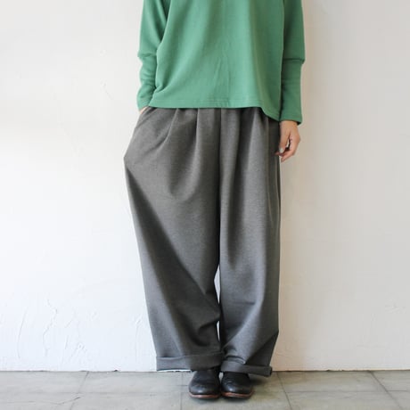 ARTE POVERA アルテポーヴェラ　ポルテックスポンチ2タックワイドパンツ　#ダークグレー