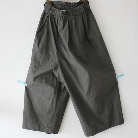 atelier naruse アトリエナルセ　コットンガウチョパンツ　cotton gaucho pants　#キャメル、チャコール　【送料無料】