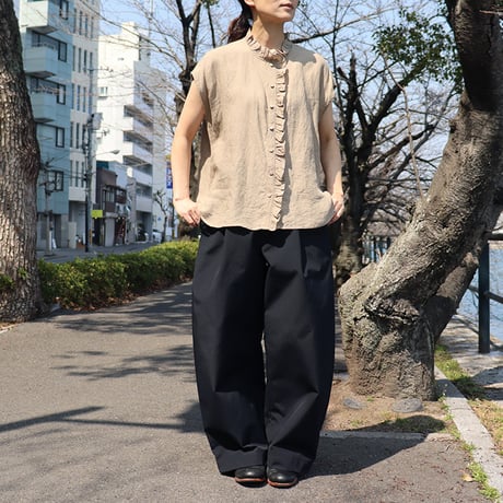 ASEEDONCLOUD アシードンクラウド　HandWerker　ウェザークロスワイドトラウザー　#ブラック