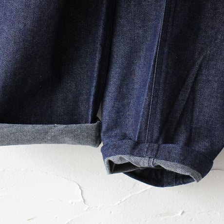 atelier naruse アトリエナルセ cotton denim salopette pants デニムサロペット #indigo 【送料無料】