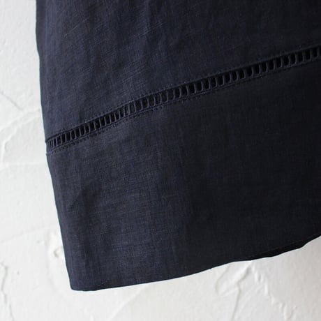 ASEEDONCLOUD アシードンクラウド　Antique linen Jiyusou smock dress #インディゴ　【送料無料】