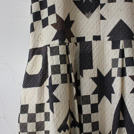 ASEEDONCLOUD アシードンクラウド　Map quilt print Study uniform dress #off white 【送料無料】
