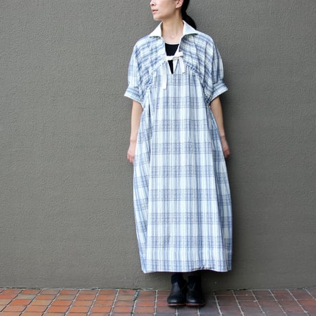 ASEEDONCLOUD アシードンクラウド　Hand embroidery cloth Sailing dress #インディゴ